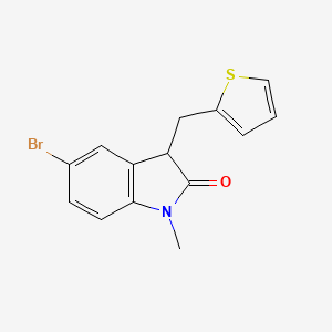 5-bromo-1-methyl-3-(thiophen-2-ylmethyl)-1,3-dihydro-2H-indol-2-one