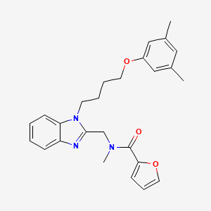 N-({1-[4-(3,5-dimethylphenoxy)butyl]-1H-benzimidazol-2-yl}methyl)-N-methylfuran-2-carboxamide