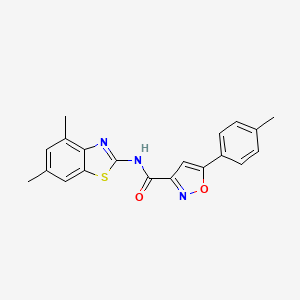 N-(4,6-dimethyl-1,3-benzothiazol-2-yl)-5-(4-methylphenyl)-1,2-oxazole-3-carboxamide