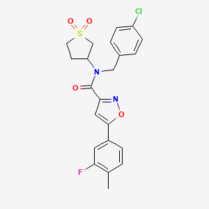 N-(4-chlorobenzyl)-N-(1,1-dioxidotetrahydrothiophen-3-yl)-5-(3-fluoro-4-methylphenyl)-1,2-oxazole-3-carboxamide