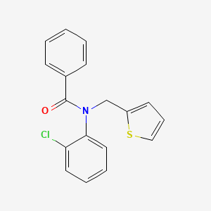 molecular formula C18H14ClNOS B11344959 N-(2-chlorophenyl)-N-(thiophen-2-ylmethyl)benzamide 