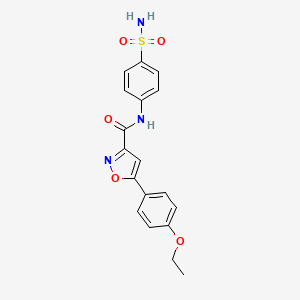 molecular formula C18H17N3O5S B11344978 5-(4-ethoxyphenyl)-N-(4-sulfamoylphenyl)-1,2-oxazole-3-carboxamide 