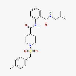 1-[(4-methylbenzyl)sulfonyl]-N-{2-[(2-methylpropyl)carbamoyl]phenyl}piperidine-4-carboxamide