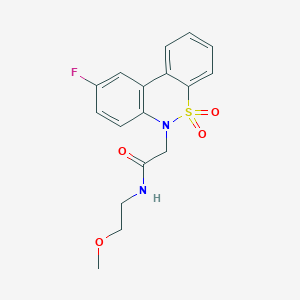 2-(9-fluoro-5,5-dioxido-6H-dibenzo[c,e][1,2]thiazin-6-yl)-N-(2-methoxyethyl)acetamide