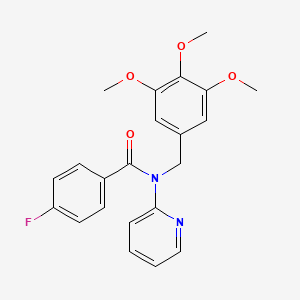 4-fluoro-N-(pyridin-2-yl)-N-(3,4,5-trimethoxybenzyl)benzamide