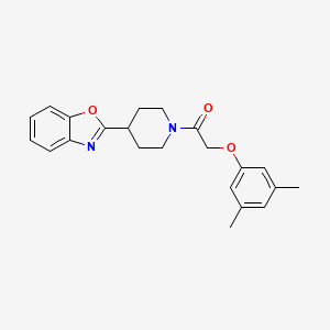 molecular formula C22H24N2O3 B11345001 1-[4-(1,3-Benzoxazol-2-yl)piperidin-1-yl]-2-(3,5-dimethylphenoxy)ethanone 