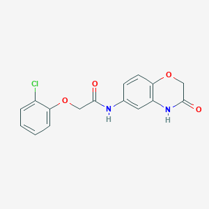 2-(2-chlorophenoxy)-N-(3-oxo-3,4-dihydro-2H-1,4-benzoxazin-6-yl)acetamide