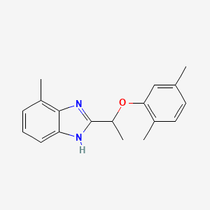 molecular formula C18H20N2O B11345031 2-[1-(2,5-dimethylphenoxy)ethyl]-4-methyl-1H-benzimidazole 