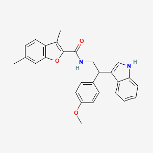 N-[2-(1H-indol-3-yl)-2-(4-methoxyphenyl)ethyl]-3,6-dimethyl-1-benzofuran-2-carboxamide