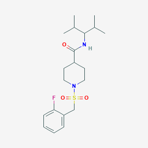 N-(2,4-dimethylpentan-3-yl)-1-[(2-fluorobenzyl)sulfonyl]piperidine-4-carboxamide