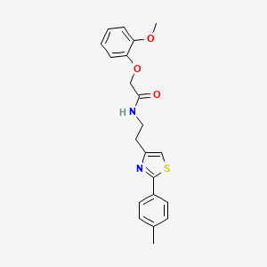 2-(2-methoxyphenoxy)-N-{2-[2-(4-methylphenyl)-1,3-thiazol-4-yl]ethyl}acetamide