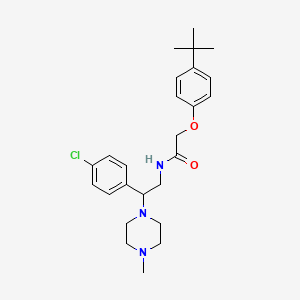 2-(4-tert-butylphenoxy)-N-[2-(4-chlorophenyl)-2-(4-methylpiperazin-1-yl)ethyl]acetamide