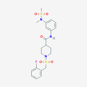 1-[(2-fluorobenzyl)sulfonyl]-N-{3-[methyl(methylsulfonyl)amino]phenyl}piperidine-4-carboxamide