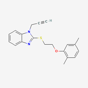 2-{[2-(2,5-dimethylphenoxy)ethyl]sulfanyl}-1-(prop-2-yn-1-yl)-1H-benzimidazole