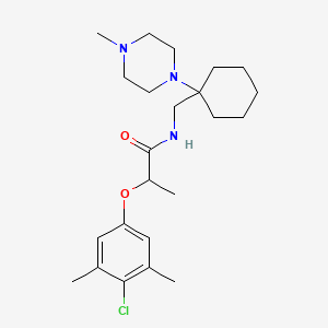 2-(4-chloro-3,5-dimethylphenoxy)-N-{[1-(4-methylpiperazin-1-yl)cyclohexyl]methyl}propanamide