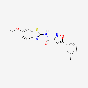 5-(3,4-dimethylphenyl)-N-(6-ethoxy-1,3-benzothiazol-2-yl)-1,2-oxazole-3-carboxamide