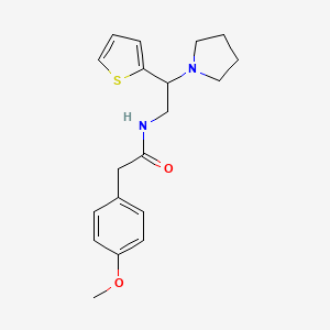 2-(4-methoxyphenyl)-N-[2-(pyrrolidin-1-yl)-2-(thiophen-2-yl)ethyl]acetamide