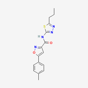 5-(4-methylphenyl)-N-(5-propyl-1,3,4-thiadiazol-2-yl)-1,2-oxazole-3-carboxamide