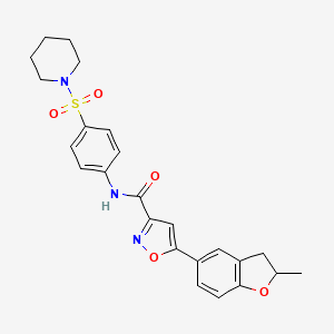 5-(2-methyl-2,3-dihydro-1-benzofuran-5-yl)-N-[4-(piperidin-1-ylsulfonyl)phenyl]-1,2-oxazole-3-carboxamide