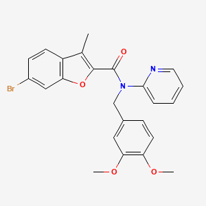 6-bromo-N-(3,4-dimethoxybenzyl)-3-methyl-N-(pyridin-2-yl)-1-benzofuran-2-carboxamide