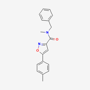 molecular formula C19H18N2O2 B11345129 N-benzyl-N-methyl-5-(4-methylphenyl)-1,2-oxazole-3-carboxamide 