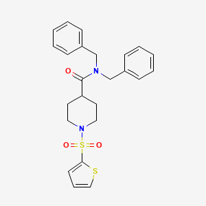 molecular formula C24H26N2O3S2 B11345131 N,N-dibenzyl-1-(thiophen-2-ylsulfonyl)piperidine-4-carboxamide 