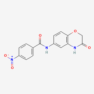 molecular formula C15H11N3O5 B11345180 4-nitro-N-(3-oxo-3,4-dihydro-2H-1,4-benzoxazin-6-yl)benzamide 