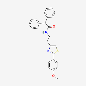 molecular formula C26H24N2O2S B11345193 N-{2-[2-(4-methoxyphenyl)-1,3-thiazol-4-yl]ethyl}-2,2-diphenylacetamide 