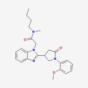 N-butyl-2-{2-[1-(2-methoxyphenyl)-5-oxopyrrolidin-3-yl]-1H-benzimidazol-1-yl}-N-methylacetamide