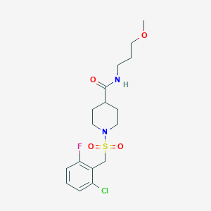 1-[(2-chloro-6-fluorobenzyl)sulfonyl]-N-(3-methoxypropyl)piperidine-4-carboxamide