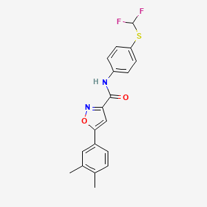 N-{4-[(difluoromethyl)sulfanyl]phenyl}-5-(3,4-dimethylphenyl)-1,2-oxazole-3-carboxamide