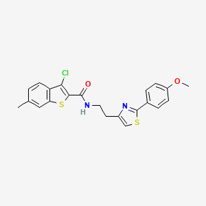 3-chloro-N-{2-[2-(4-methoxyphenyl)-1,3-thiazol-4-yl]ethyl}-6-methyl-1-benzothiophene-2-carboxamide