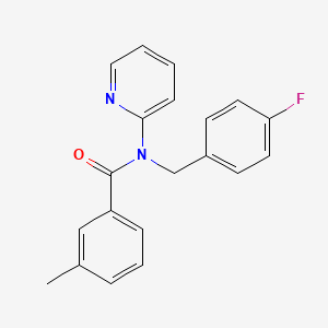 molecular formula C20H17FN2O B11345249 N-(4-fluorobenzyl)-3-methyl-N-(pyridin-2-yl)benzamide 