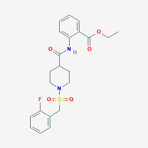 Ethyl 2-[({1-[(2-fluorobenzyl)sulfonyl]piperidin-4-yl}carbonyl)amino]benzoate