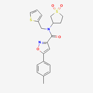 N-(1,1-dioxidotetrahydrothiophen-3-yl)-5-(4-methylphenyl)-N-(thiophen-2-ylmethyl)-1,2-oxazole-3-carboxamide