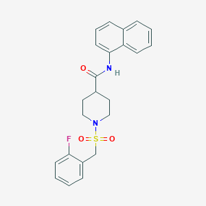 1-[(2-fluorobenzyl)sulfonyl]-N-(naphthalen-1-yl)piperidine-4-carboxamide