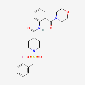 1-[(2-fluorobenzyl)sulfonyl]-N-[2-(morpholin-4-ylcarbonyl)phenyl]piperidine-4-carboxamide