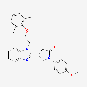 4-{1-[2-(2,6-dimethylphenoxy)ethyl]-1H-benzimidazol-2-yl}-1-(4-methoxyphenyl)pyrrolidin-2-one