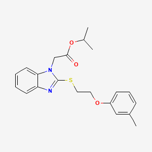 propan-2-yl (2-{[2-(3-methylphenoxy)ethyl]sulfanyl}-1H-benzimidazol-1-yl)acetate