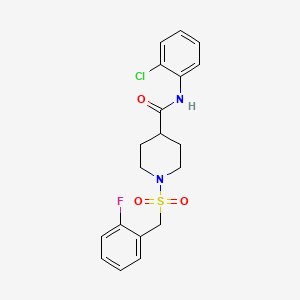 N-(2-chlorophenyl)-1-[(2-fluorobenzyl)sulfonyl]piperidine-4-carboxamide