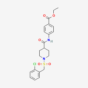 Ethyl 4-[({1-[(2-chlorobenzyl)sulfonyl]piperidin-4-yl}carbonyl)amino]benzoate