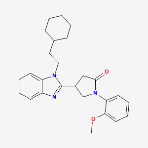 4-[1-(2-cyclohexylethyl)-1H-benzimidazol-2-yl]-1-(2-methoxyphenyl)pyrrolidin-2-one