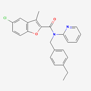 5-chloro-N-(4-ethylbenzyl)-3-methyl-N-(pyridin-2-yl)-1-benzofuran-2-carboxamide