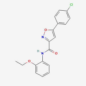 5-(4-chlorophenyl)-N-(2-ethoxyphenyl)-1,2-oxazole-3-carboxamide