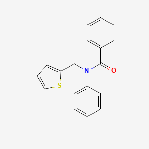 molecular formula C19H17NOS B11345362 N-(4-methylphenyl)-N-(thiophen-2-ylmethyl)benzamide 