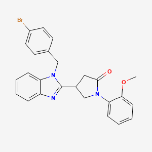 molecular formula C25H22BrN3O2 B11345365 4-[1-(4-bromobenzyl)-1H-benzimidazol-2-yl]-1-(2-methoxyphenyl)pyrrolidin-2-one 