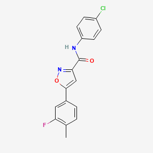 N-(4-chlorophenyl)-5-(3-fluoro-4-methylphenyl)-1,2-oxazole-3-carboxamide