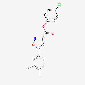 4-Chlorophenyl 5-(3,4-dimethylphenyl)-1,2-oxazole-3-carboxylate