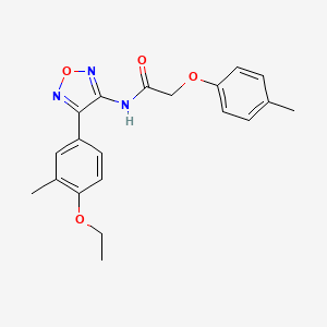 molecular formula C20H21N3O4 B11345386 N-[4-(4-ethoxy-3-methylphenyl)-1,2,5-oxadiazol-3-yl]-2-(4-methylphenoxy)acetamide 