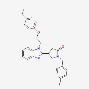 4-{1-[2-(4-ethylphenoxy)ethyl]-1H-benzimidazol-2-yl}-1-(4-fluorobenzyl)pyrrolidin-2-one